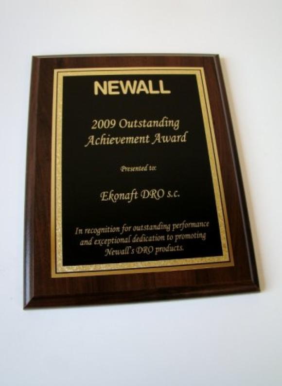 Nagroda od NEWALL w roku 2009